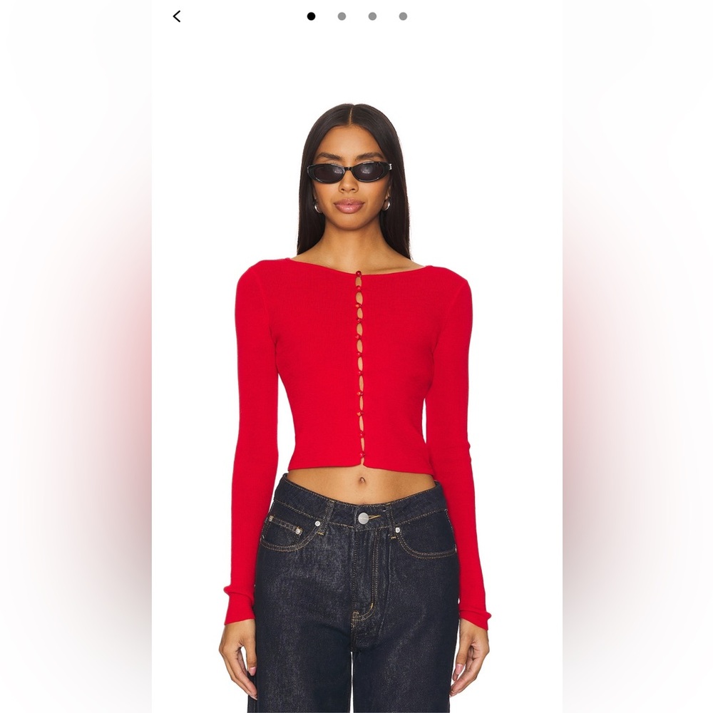 (LIKE NEW - WORN ONCE) Lovers + Friends Ciara Cardigan in Red, Size Medium